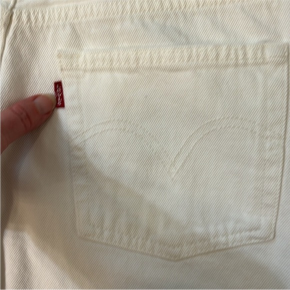Levi’s 501 Original Straight Leg Jeans High Waisted White Denim Size 28 NWT - Picture 12 of 15